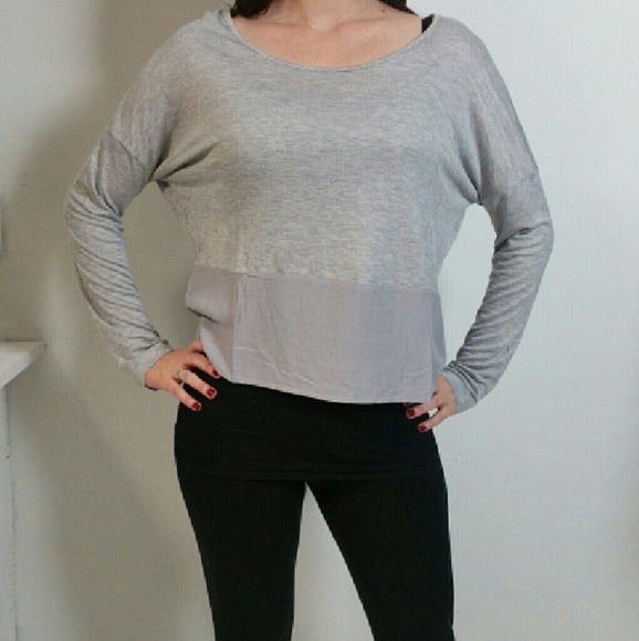 Women's gray long sleeved shirt size medium