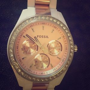 Rose Gold Fossil Watch