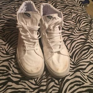 High Top all white Vans size 11