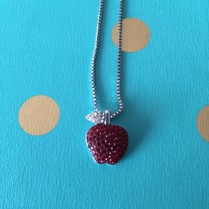 Swarovski red apple necklace