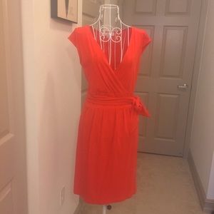 LOFT cute orangey red dress - super comfy!