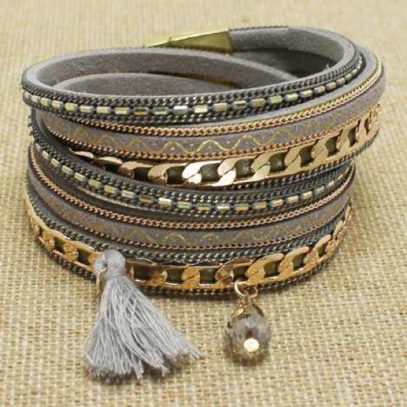 Grey/gold bracelet