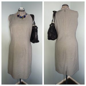 Ann Taylor Small-Checked Gray Dress