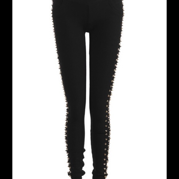 Spiked leggings rock punk couture