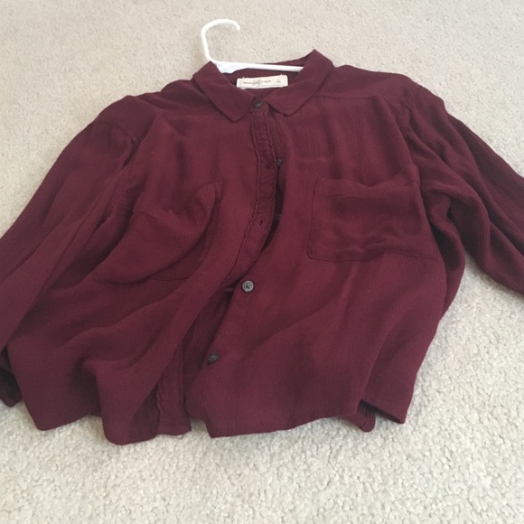 crop top button down