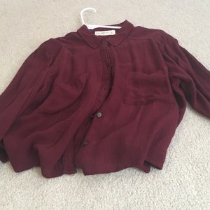 crop top button down