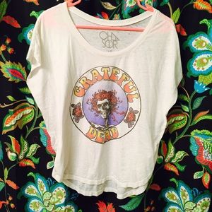Grateful Dead 💀🌹crown of roses cropped t-shirt
