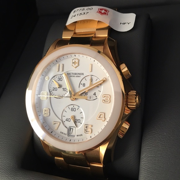 Swiss Victorinox Gold & White watch