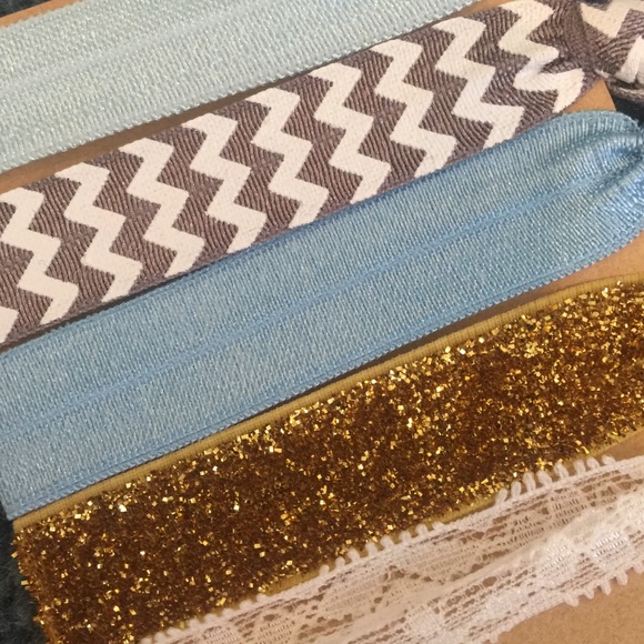 ️▪️FINAL SALE▪️Three Bird Nest Hair Tie Set Blues - Picture 2 of 2