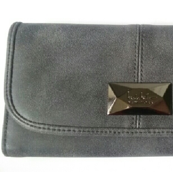 Nicole Miller distressed gray wallet