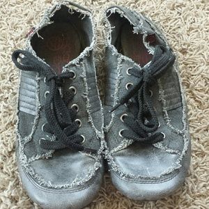 Big Buddha super cute grey canvas shoes.