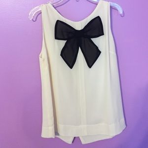 Cream now tank zip up back