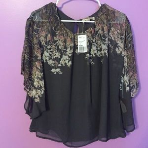 Floral poncho top