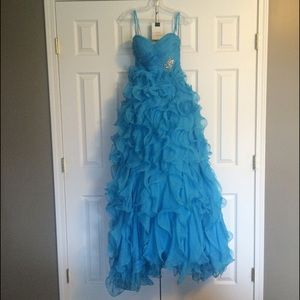 Ocean Blue Prom Dress