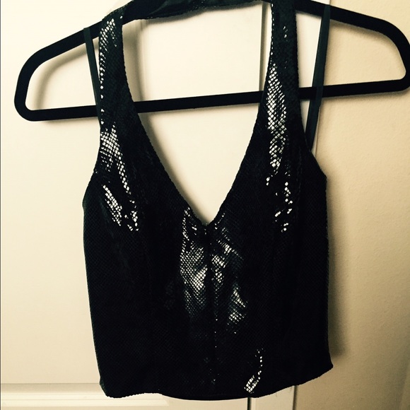 Black halter top
