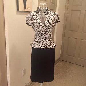 Fun black and white work dress