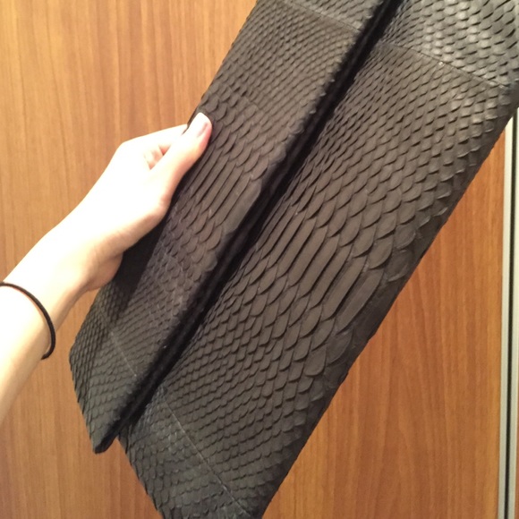 Exotic Skin Clutch (real Phyton)-black - Picture 4 of 4