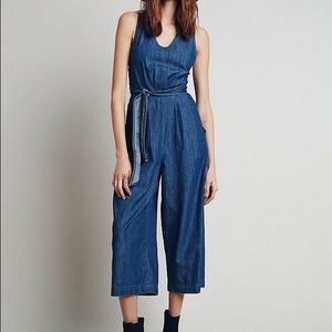 Free People denim jumpsuit