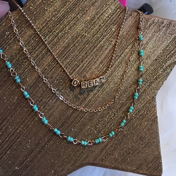 Jewelry - NWT Three Layered Gold DREAM Necklace