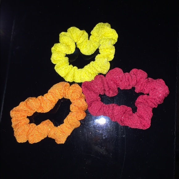 Cute red, orange and yellow scrunchies!
