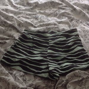 Zebra high waisted shorts
