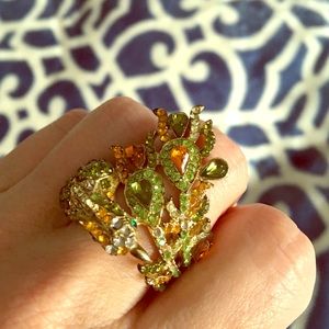 Fashion statement piece. Peacock ring