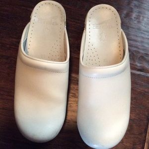 Dansko white clogs