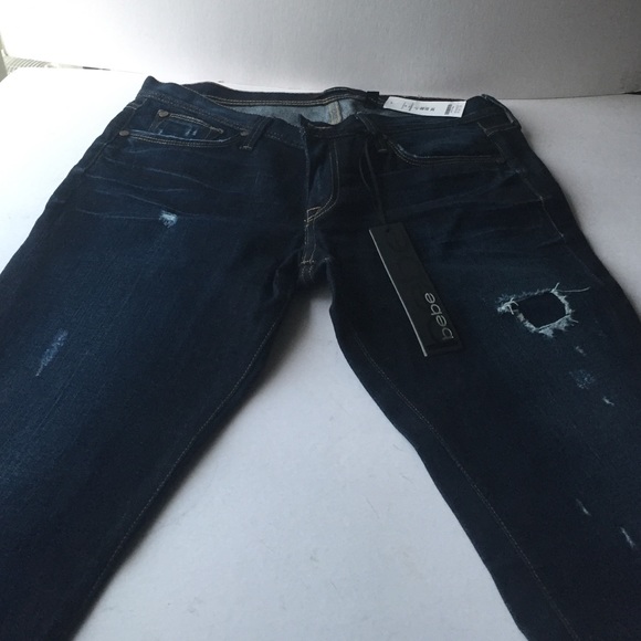Bebe Bootcut Slightly Destroyed Jeans, NWT