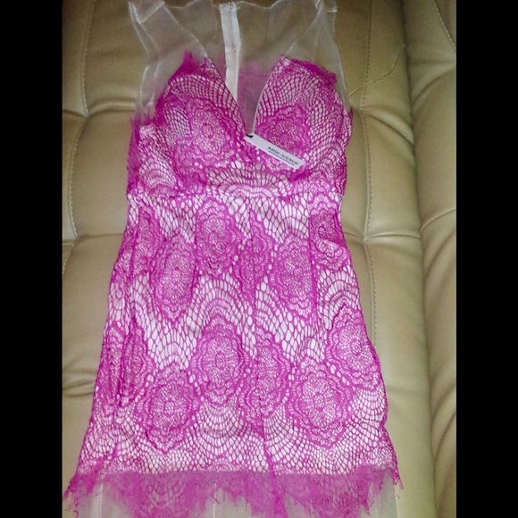 Sexy New Pink Lace Dress