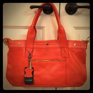 Cuore&Pelle "Amelia" handbag in Persimmon