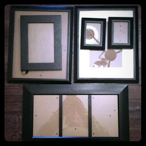 6 Black Picture Frames