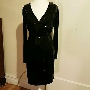 Michael Kors Black Sequined Dress