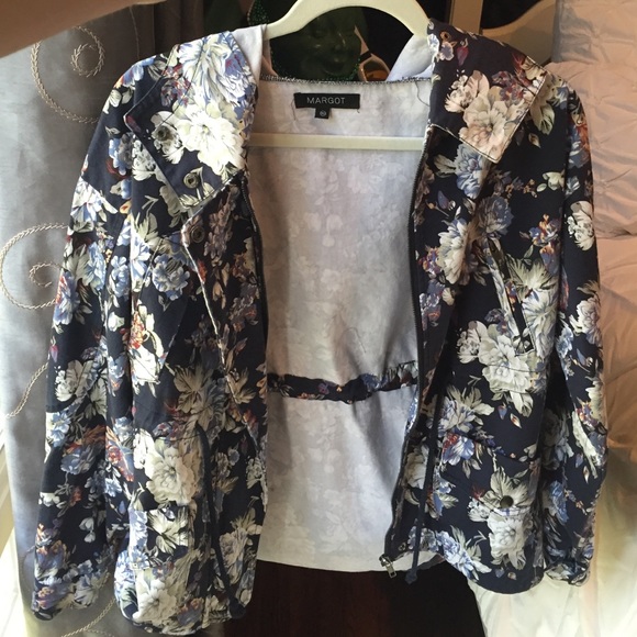 Urban Outfitters floral denim-like coat/jacket.
