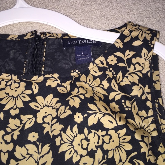 vintage black and gold floral midi dress - Picture 2 of 2