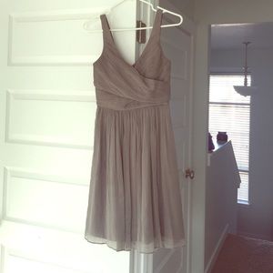 J crew grey chiffon dress