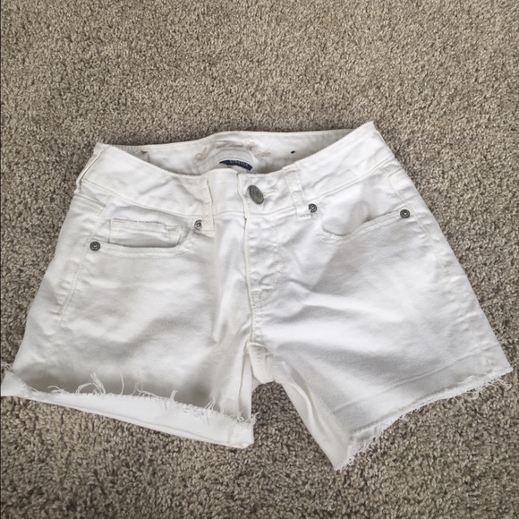 White jean shorts