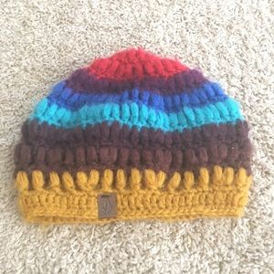 Volcom Rainbow Crochet Beanie