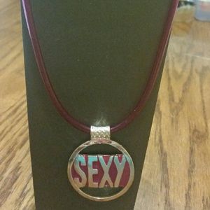 Fashion necklace and earrings set/sexy/pink