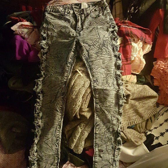 Holey side jeans