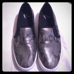 Faux Snake Skin Slip ons