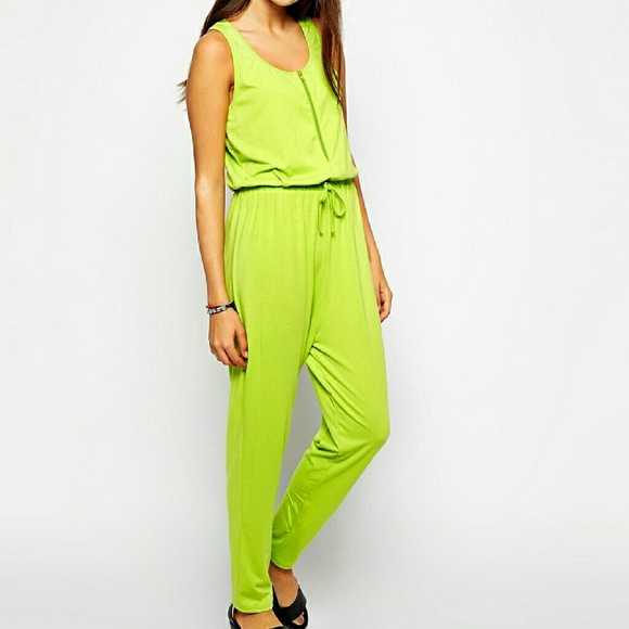 AX Paris Green Jumpsuit with Zip Front New UK 12