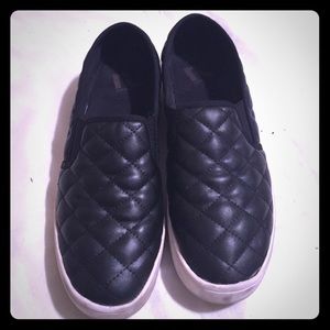 Quilted Black Slip ons