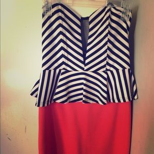 White with strips black