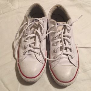 White Leather Converse