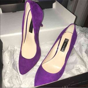 Purple Suede Pumps
