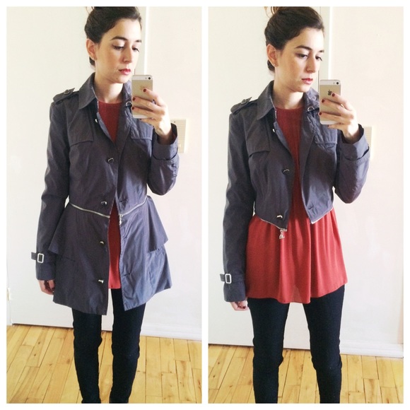 Betsey Johnson 3 piece Trench/Rain Coat