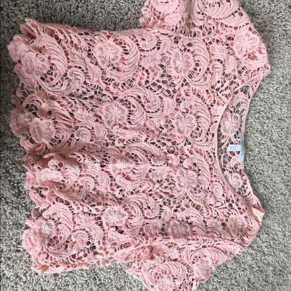Lace pink top