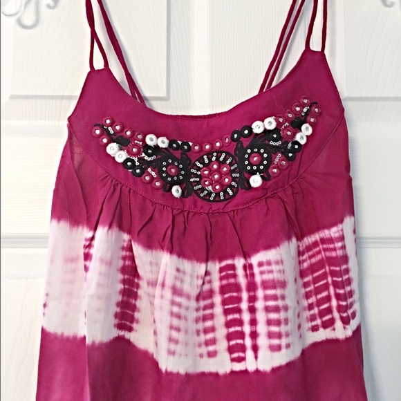 Add on GIFT 🎁 tie die hot pink embellished tank! - Picture 4 of 4