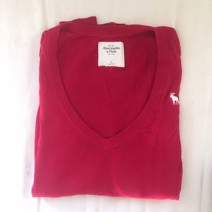 Red Abercrombie & Fitch Knit Sweater