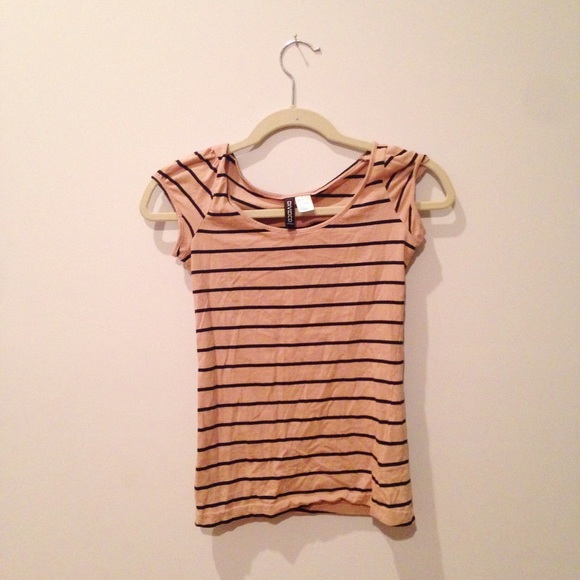h&m striped ballet tee
